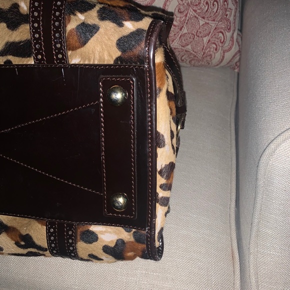 VINTAGE CELINE PONY HAIR LEOPARD PURSE - Picture 7 of 14